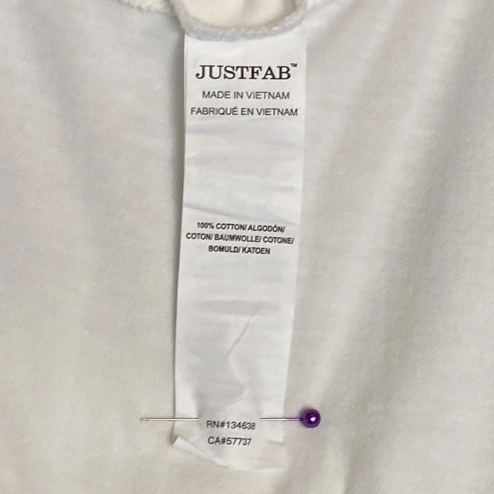 JUSTFAB Dress-NWT-Young Women Sz-S- Versatile White Beach/Pool/Robe/Coverup/Maxi